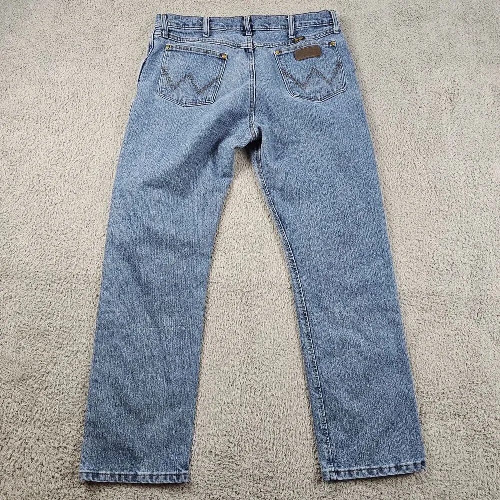 Wrangler Jeans Mens 36x31* Blue Cowboy Cut Comfort Stretch Rodeo Western 47MACMT